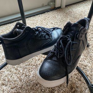 Toms | Black Crocodile Camila High-Top Croc Leather Sneaker - Size 9